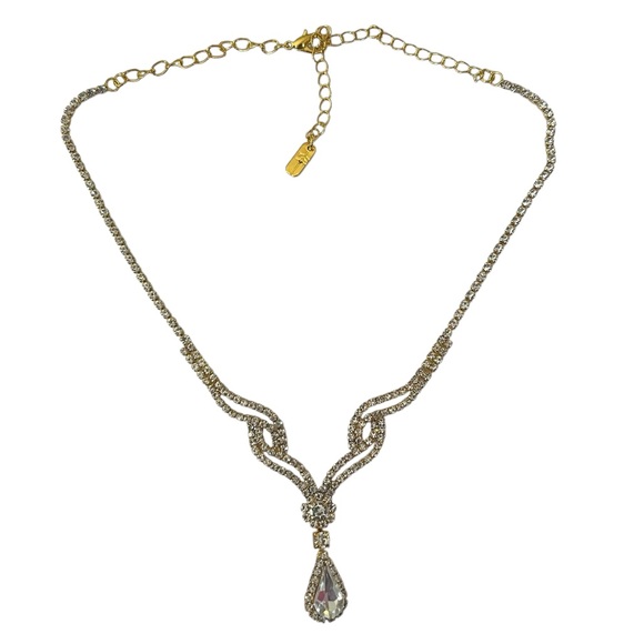 Christina Jewelry - Christina Collection NWOT - Womens Gold Toned and Crystal Necklace